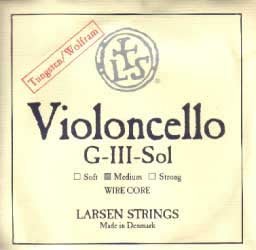 Larsen Wire Core 4/4 Cello G String Medium Tungsten-Wirecore